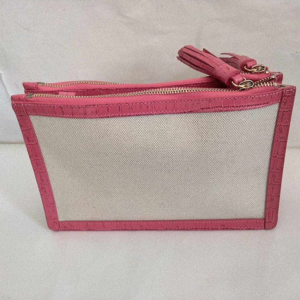 Neely & Chloe Double Zipper Clutch crossbody  Bag